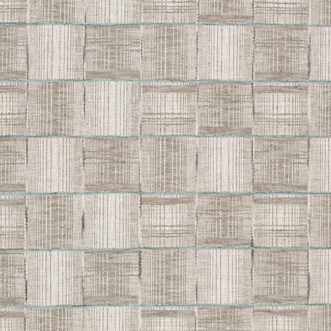 Aqua Teal Performance Grade Abstract Geometric Woven Pattern Upholstery Fabric by The Yard - SKU: Millard Gravel